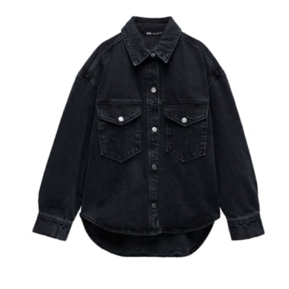 Zara oversized denim shacket